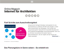 Tablet Screenshot of internet-fuer-architekten.de